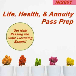 All States: Life Health & Annuity Insurance Pre-licensing Pass Prep (INS001)